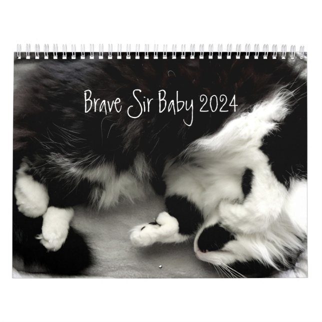 Brave Sir Baby Tuxedo Cat Kalender (Titelbild)