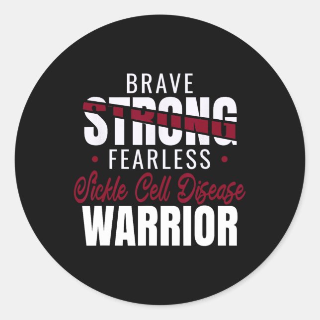 Brave Strong Fearless Runder Aufkleber (Vorderseite)