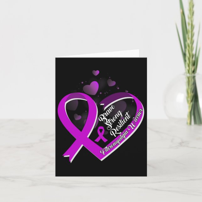 Brave Strong Resilient Fibromyalgia Krieger Awaren Karte (Vorderseite)