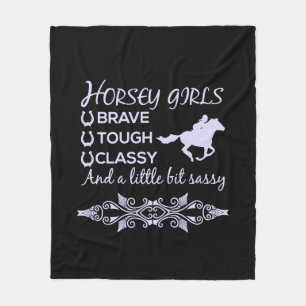 Brave Tough Classy Horse Fleecedecke