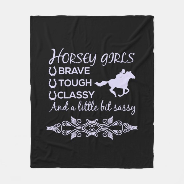 Brave Tough Classy Horse Fleecedecke (Vorderseite)