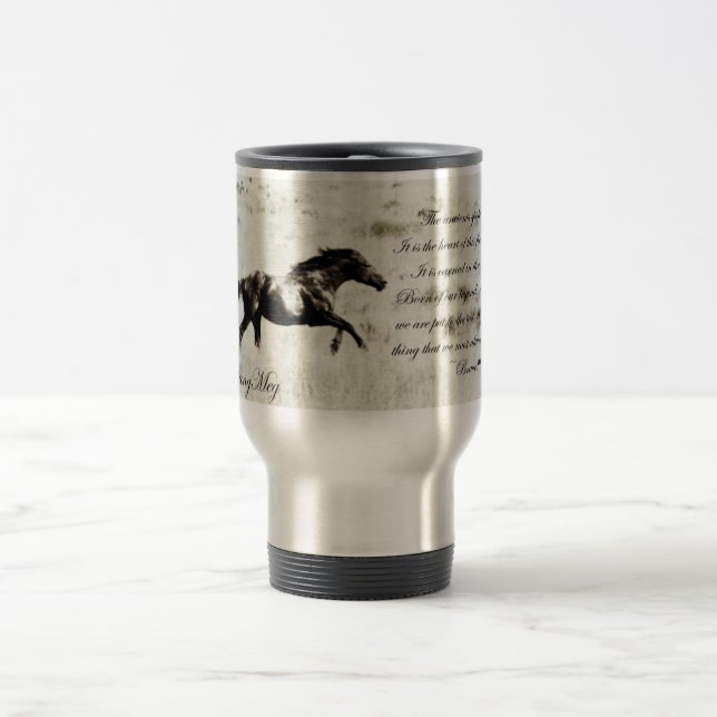 Brave~ Wild Mustang et Citer Travel Mug (Centre)