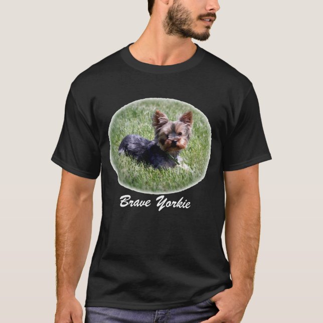Brave Yorkie Dog T - Shirt (Vorderseite)