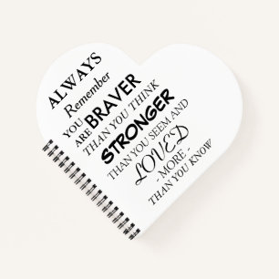 Braver, schlauer, liebte inspirierendes Zitat Notizbuch
