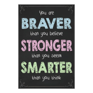 Braver, stärker, schlauer, inspirierendes Poster