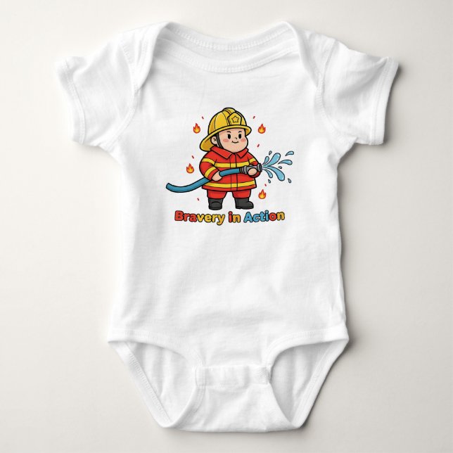 Bravery in Action – Firefighter Hero Tee (Vorderseite)