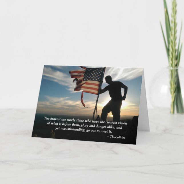 Bravery Patriotic Vielen Dank Grußkarte Dankeskarte (Vorderseite)