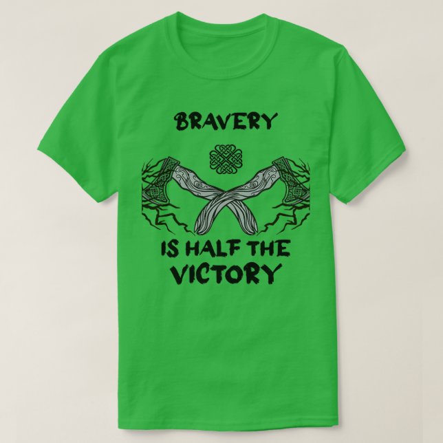 Bravery Valhalla Vikings Ax Siegkampf T-Shirt (Design vorne)