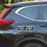Braves Herz und freies Geist Text Design