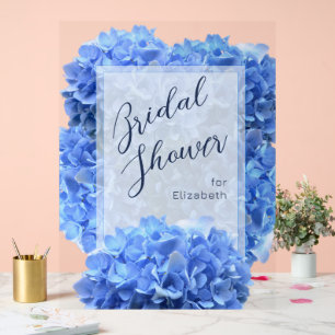 Bravest Blue Brautparty Floral Begrüßungszeichen Acrylschild