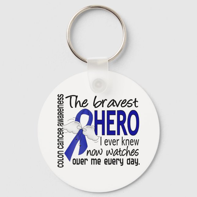 Bravest Hero I. je Kennen Colon Cancer Schlüsselanhänger (Vorderseite)