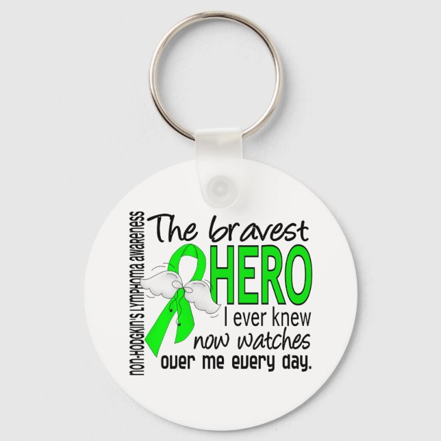 Bravest Hero I kannte das Non-Hodgkin-Lymphom Schlüsselanhänger (Vorderseite)