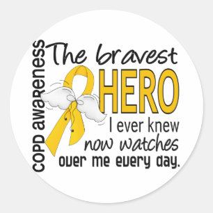 Bravest Hero I Knew COPD Runder Aufkleber