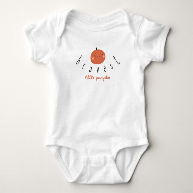 bravest little pumpkin Baby Bodysuit One-Piece Baby Strampler (Vorderseite)
