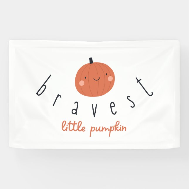 bravest little pumpkin Banner Indoor Large Sign (Horizontal)