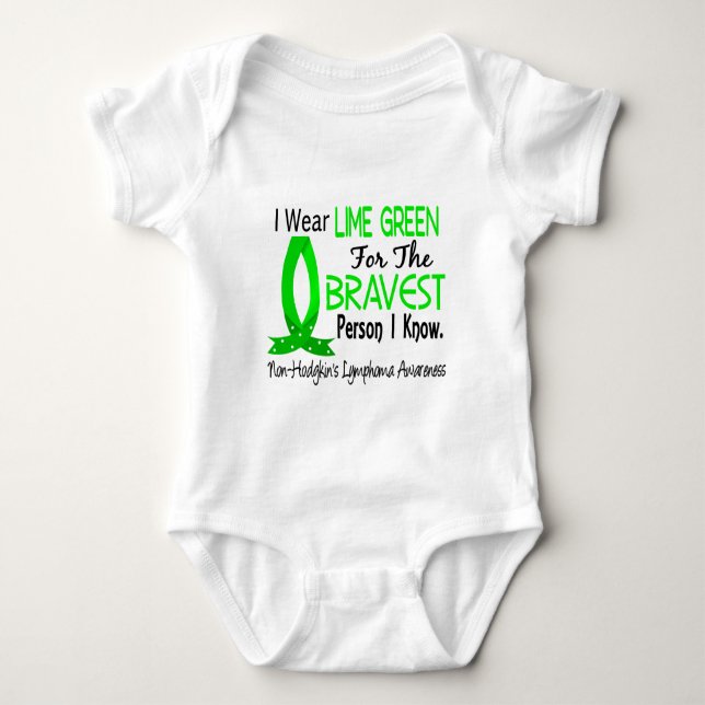 Bravest Person Ich kenne das Non-Hodgkin-Lymphom Baby Strampler (Vorderseite)