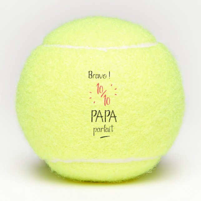 Bravo 10 auf 10 vollkommener Papa Tennisbälle (Vorderseite)