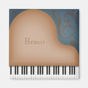 "Bravo" Brown Grand Piano Niedliche individuell an Magnet
