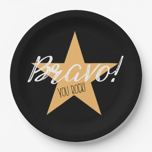 "BRAVO! DU ROCK!" PAPPTELLER (Vorderseite)