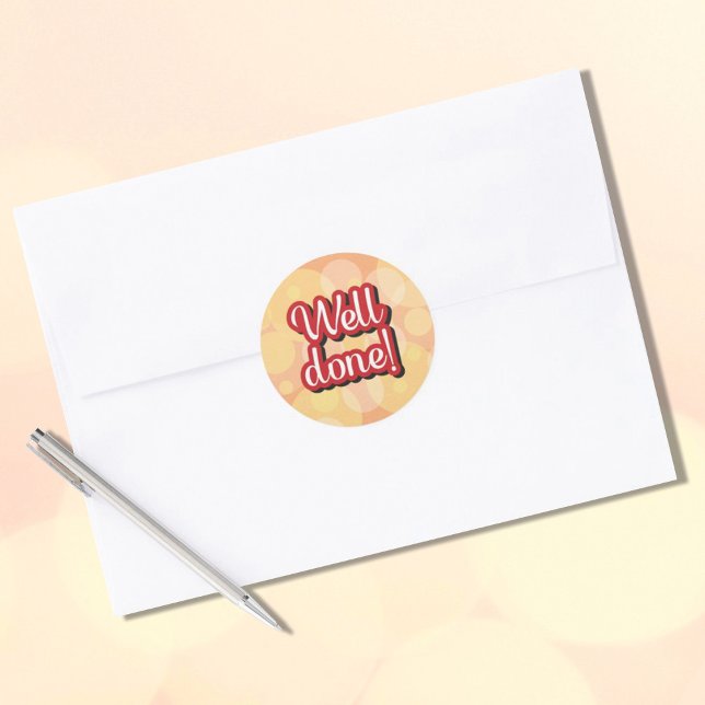 Bravo Sticker Rond Classique Bien Fait (Créateur téléchargé)