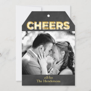Bravo sur Chalkboard Holiday Carte photo Forme de 