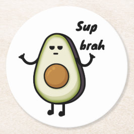 Bravocado Runder Pappuntersetzer