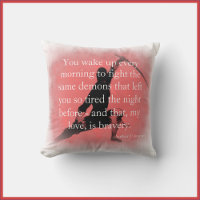 Bravoure Citation Inspirationnelle Lancer Oreiller