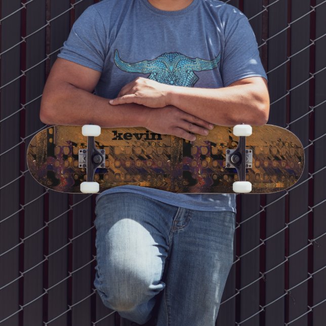 Brawn Abstrakt Urban Decor Personalisiert Skateboard (Außenbereich 3)