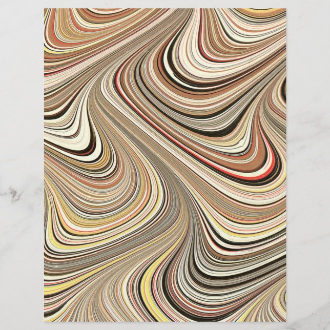 Brawn Agate Marble Muster Swirt Art & Craft Papier (Vorderseite)