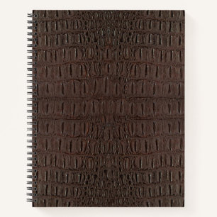 Brawn Alligator Skin Print Spiralnotebook Notizbuch