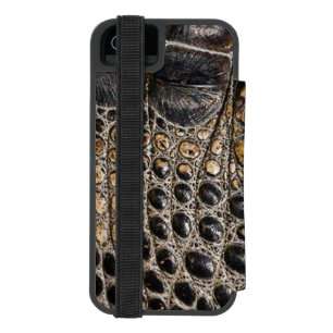 Brawn American Alligator Skin Texture Incipio Watson™ iPhone 5 Geldbörsen Hülle