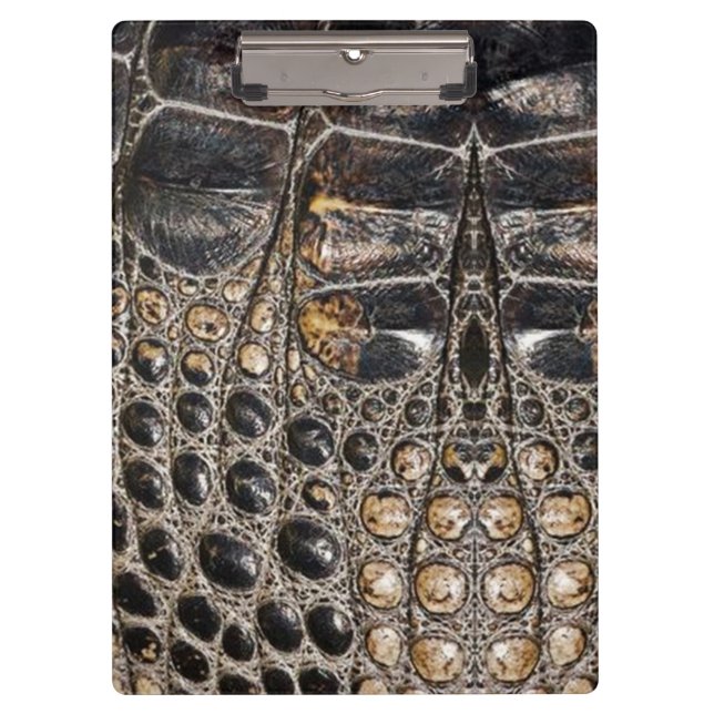 Brawn American Alligator Skin Texture Klemmbrett (Vorderseite)