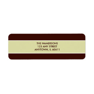 Brawn and Tan Return Address Label