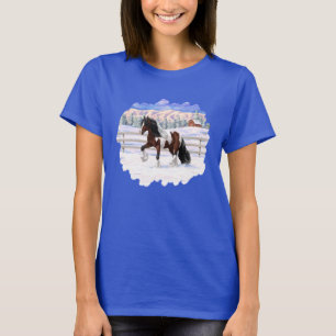 Brawn Bay Pinto Sinti und Roma Vanner Pferdefüsse  T-Shirt