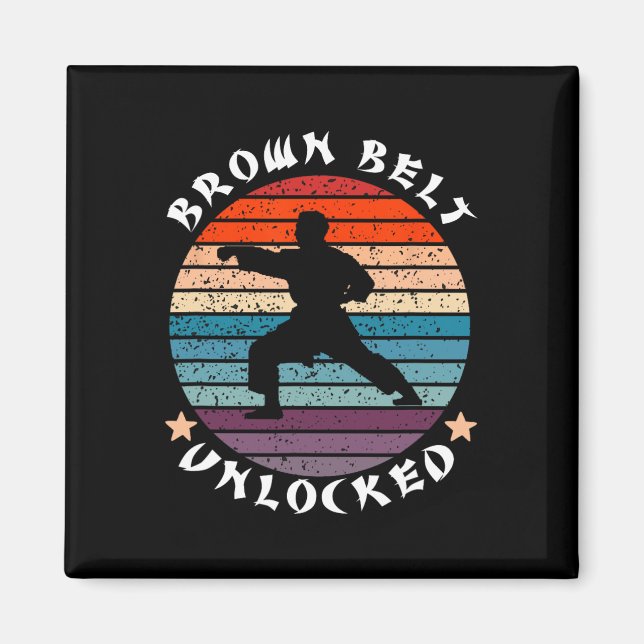 Brawn-Belt-Level-Unlock-Performance-Karate Behalte Magnet (Vorne)