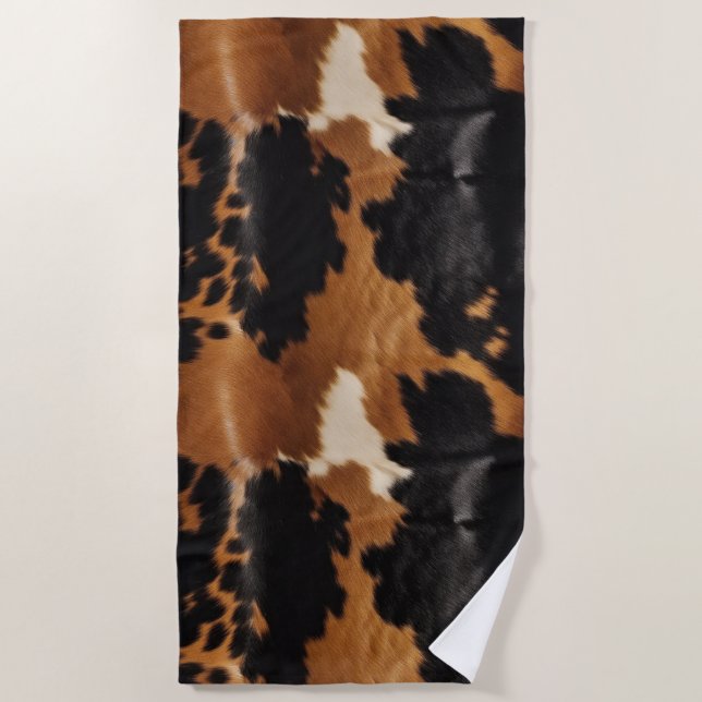 Brawn Black Cowhide Strandtuch (Vorderseite)