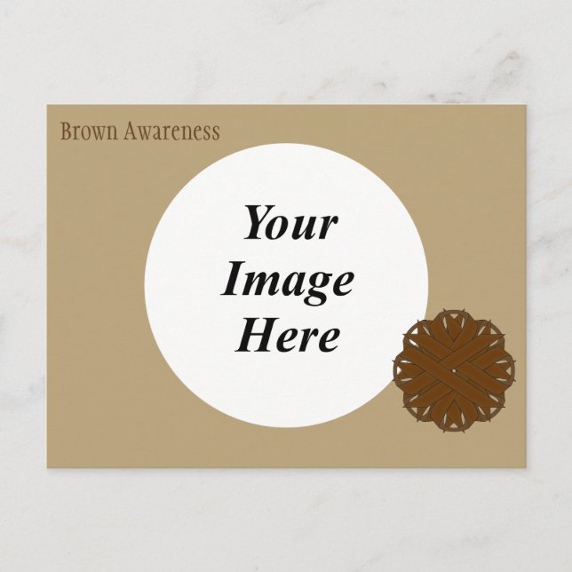 Brawn Blume Ribbon Template von Kenneth Yoncich Postkarte (Vorderseite)