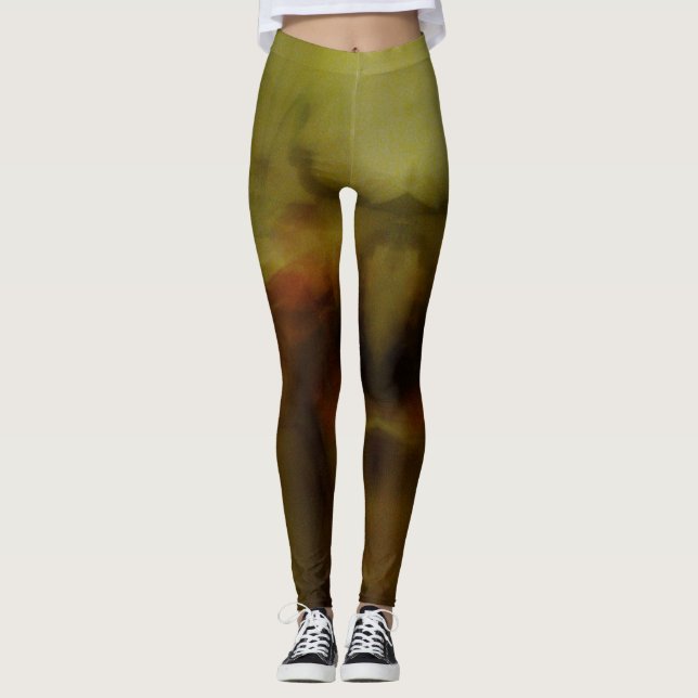 Brawn Blur Hintergrund Leggings (Vorderseite)