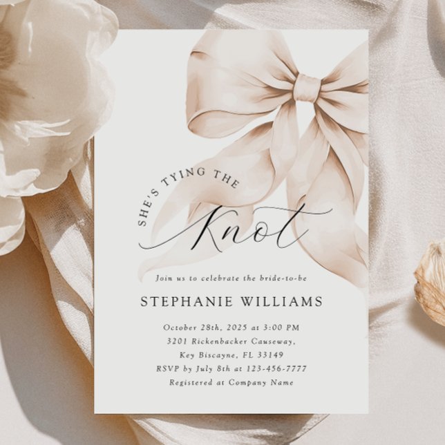 Brawn Bow Bridal Dusche Einladung (Von Creator hochgeladen)