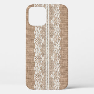 Brawn Burlap Off-White Lace Textur Case-Mate iPhone Hülle