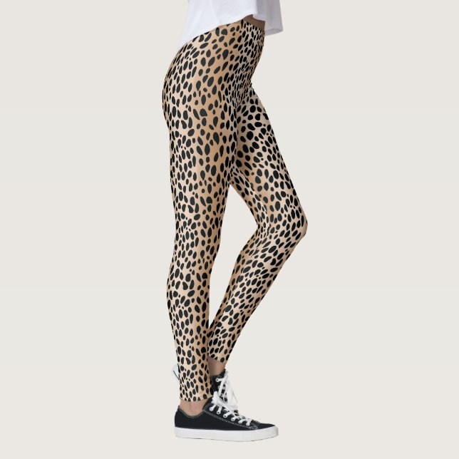 Brawn Cheetah Print Spots Leopard Muster Leggings (Rechts)