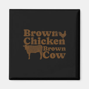 Brawn Chicken Brown Cow 1970er Jahre Music Bow Chi Magnet