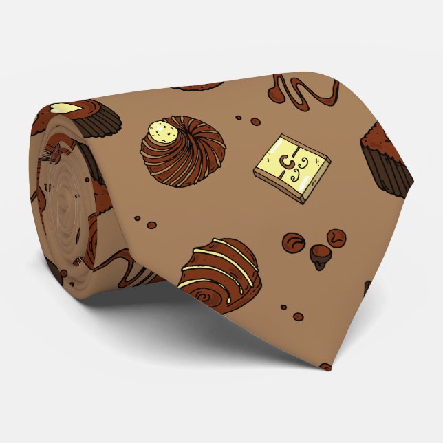 Brawn Chocolate Candies Patisserie Koch Krawatte (Gerollt)