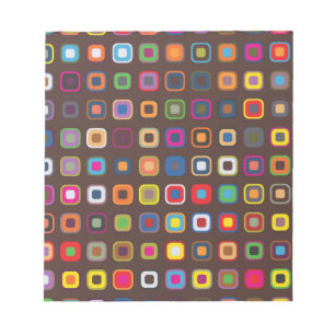 Brawn Colored Square Pattern Notizblock