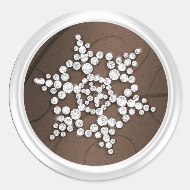 Brawn Crystal Snowflake Umschlag Aufkleber (Vorderseite)