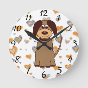 Brawn Dog Wall Clock Runde Wanduhr