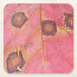 Brawn Dotted Red Fall Leaf Rechteckiger Pappuntersetzer