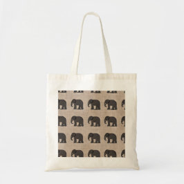 Brawn Elephant Pattern Leinwand Tasche