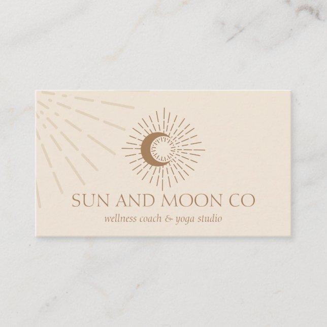 Brawn Energy Healing Sun Light Moon Spiritual Visitenkarte (Vorderseite)