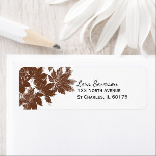 Brawn Fall Leaf Briefmarke Rücksendeadresse